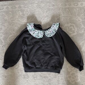 H&M Black Sweatshirt with Sequins Collar